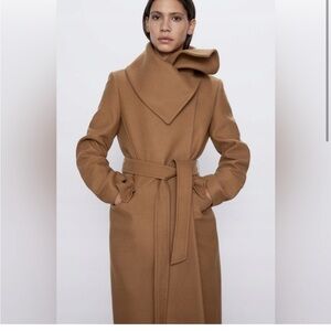 Zara camel coat, XS